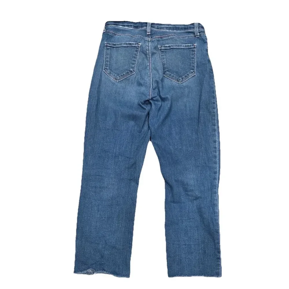 L’Agence Women’s Sada Mid Rise Cropped Jeans Distressed Size 26 A003428 - Picture 10 of 10